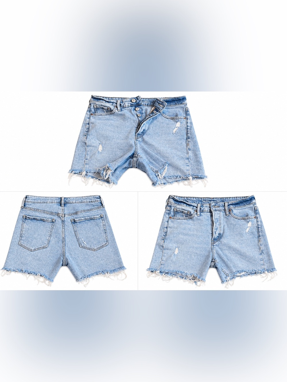Old Navy Light Wash Distressed Denim Shorts
